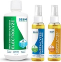 Beam Minerals Electrolyte Imbalance Solution Electrolyze e Insta-Lytes Natural Liquid Electrolytes 2oz y Happy-Lytes Fulvic Electrolyte Misting Spray 2oz