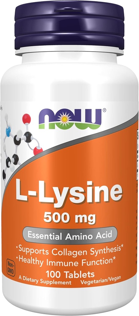 AHORA Alimentos L-Lysina - 500 mg - 100 tabletas