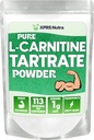 XPRS Nutra L Carnitine L Tartrate Powder - Premium Pure L Carnitine Tartrate - L-Carnitine - Vegan Friendly Bulk L Carnitine Powder - Amino Acid Suplemento (4 onzas)