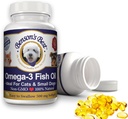 El mejor aceite de pescado Omega 3 de Benson para gatos " perros pequeños - 200 Softgels 500mg - 43% más Omega 3 ácidos grasos que el aceite de salmón - 100% puro, no GMO, Natural Pet Food Dog Fish Suplementos de aceite