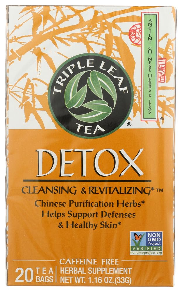 Triple hoja desintoxicación té - 20 bolsas (Pack de 2)