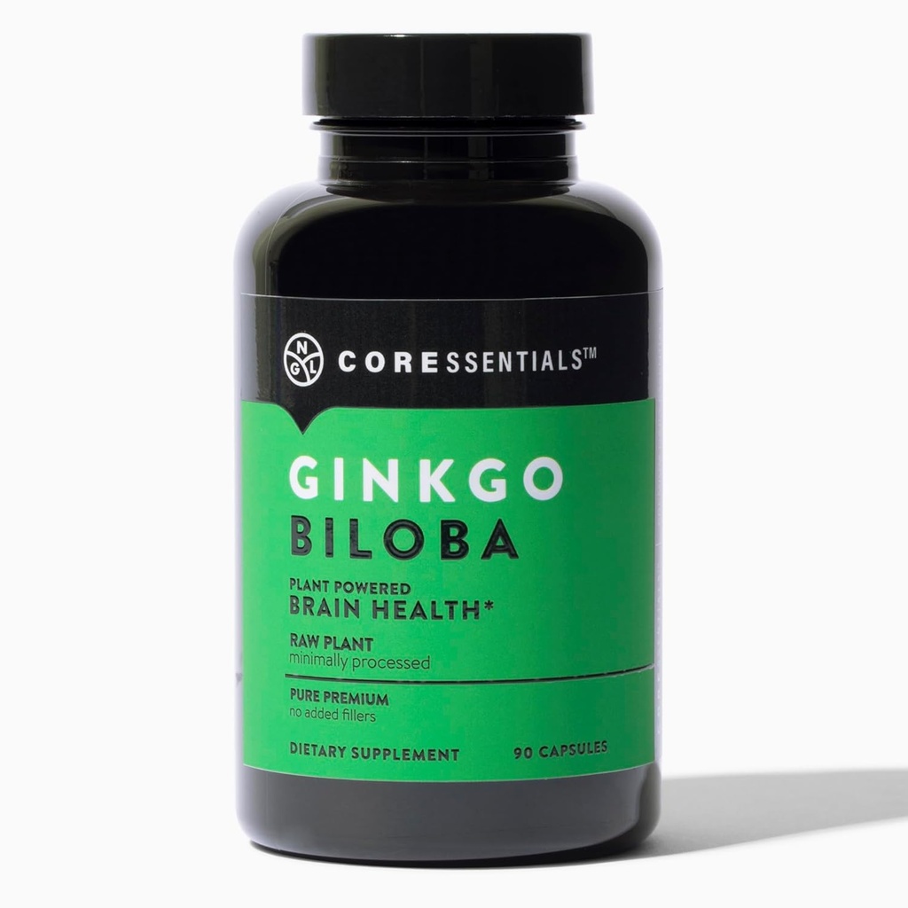 NGL Ginkgo Biloba - 90 cápsulas, Suplemento de Salud Cerebro Reforzada, Fórmula de Planta Prima Pura, Procesada mínimamente, No se han añadido explosivos