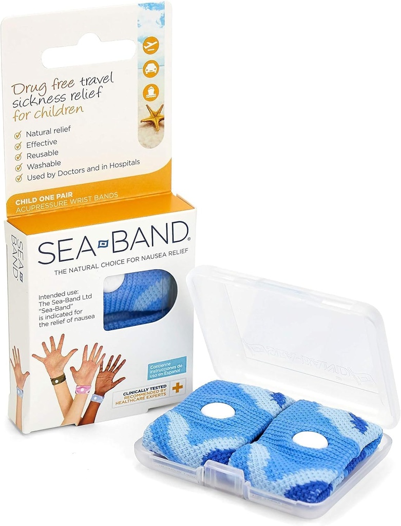 Bandas de Wrist Mar-Band Acupressure, 1 Pareja de niños (Blue)