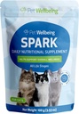 Pet Wellbeing Spark Daily Nutritional Greens Superfood for Cats - Probiotics, Prebiotics, Digestive Enzymes, Amino Acids, Antioxidantes, Vitamina D, Spirulina - Veterinaria-Formulated 3.53 oz (100 g)