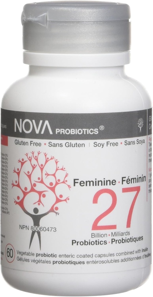 Nova Probiotics Feminine 27 Billion 60 Vcaps
