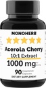 MONOHERB Acerola Cherry Extracto 1000 mg - 90 cápsulas