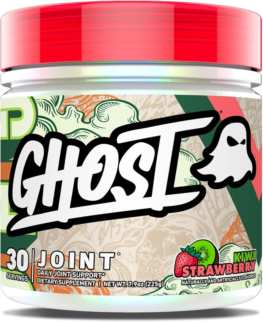 GHOST Joint Supplement, Kiwi Strawberry (30 Servings) - Daily Joint Maintenance Supplement for Men &amp; Women - Glucosamine HCL, Chondroitin Sulfate " Curcumin - Cartilage, Bones " Joint Support