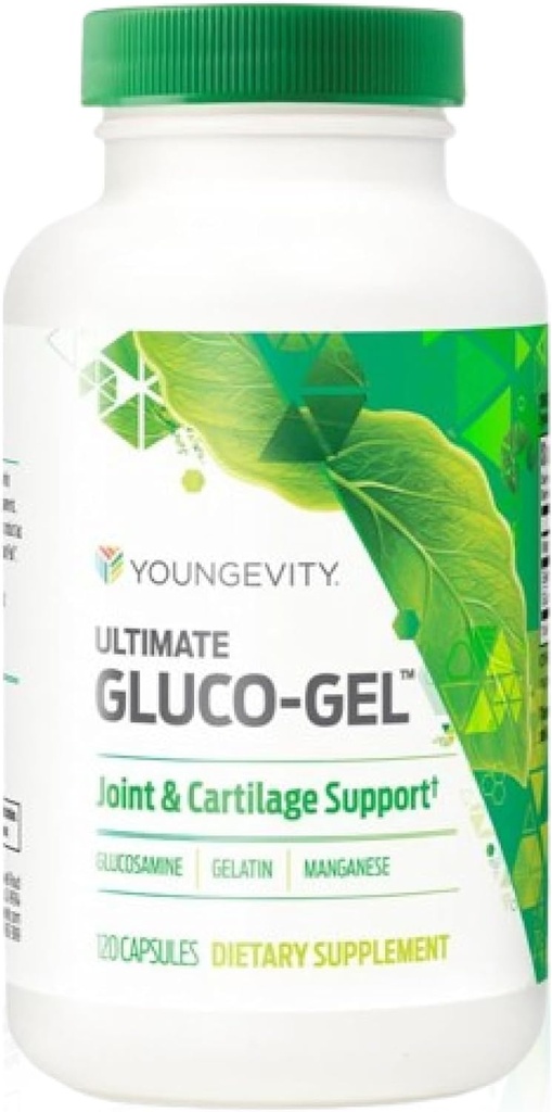 Youngevity Ultimate Gluco-GelTM – Joint and Cartilage Support Supplement with Glucosamine Sulfate and Gelatin – 120 Capsules