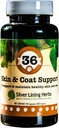 Herbs de forja de plata 36 Canine Skin &amp; Coat Support - Natural Herbal Suplemento para Fortify Dogs Against The Environment - Herbal Skin and Coat Supplement for Dogs - 90 Capsules
