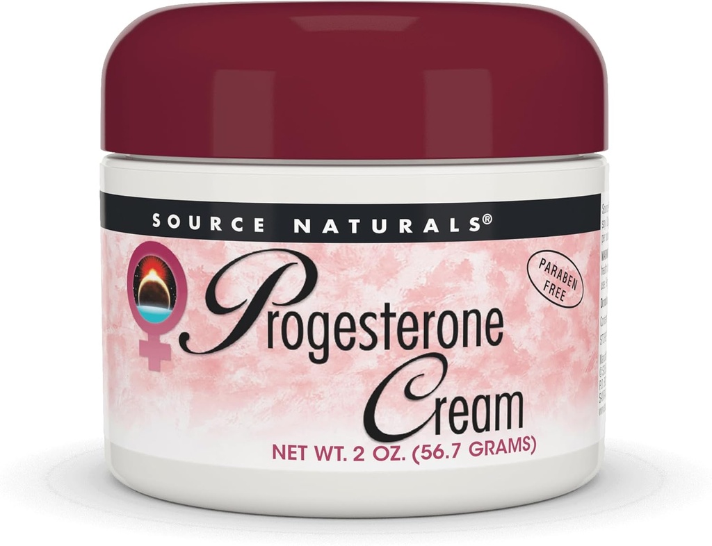 Fuente Natural Progesterone Cream - Apoyo a la Salud de las Mujeres - Alta Pureza, Paraben Gratis - 2 Ounce Jar