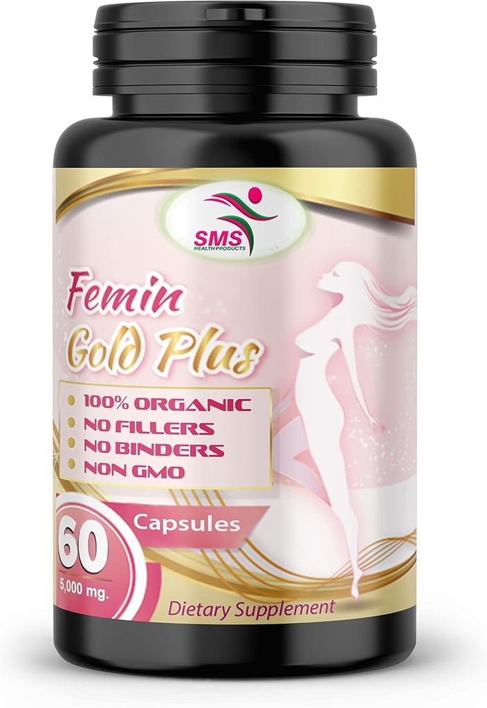 SMS Pueraria Mirifica Daily 1000mg Natural Organic Capsules - para Hombres, Mujer, Transsexuales, Veggie 60 cápsulas