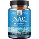 Natures Craft NAC Suplemento N-Acetyl Cysteine 600mg- High Absorption NAC 600 mg Capsules Glutathione Precursor para la limpieza del hígado Detox Kidney Support Lung Health Immunity and Brain Supplement