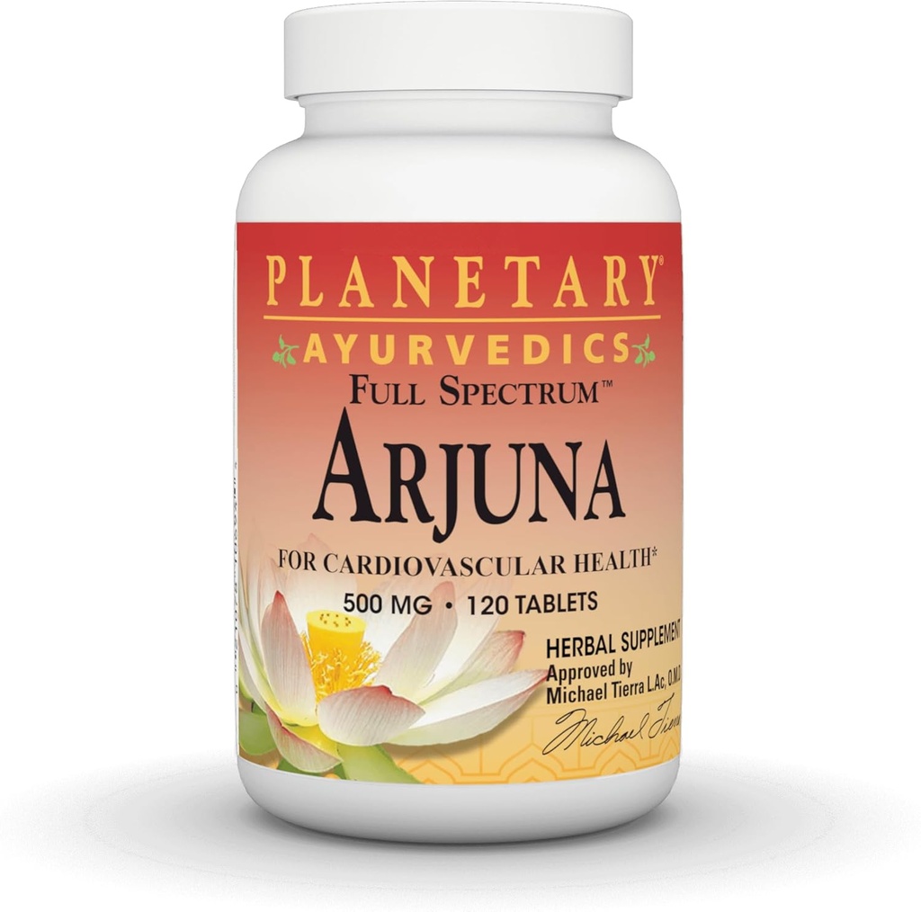 HABITACIONES PLANETARIAS Arjuna Full Spectrum Ayurvedic Nutritional Supplement, 550 Mg, 120 Count