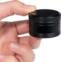 XHT Small Round Black Pill Box - Single Waterproof Portable Pill Container for Pocket & Purse, Travel Medicine Organizer, Compact Aluminum Pillbox Holder for Medication, Fish Oil
