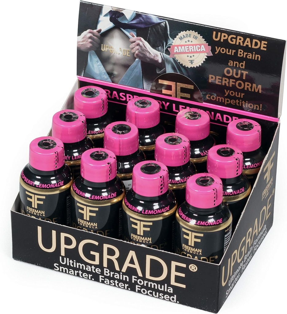 Suplemento cerebral de actualización - Mejoras de memoria, concentración, foco " Claridad - Blend propietario de AAKG con Beta Alanine, Alpha GPC, Green Tea " Ginkgo Biloba-2 Fl oz (12 Pack)