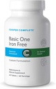 Cooper Complete - Basic One Multivitamin Iron Gratis - Daily Multivitamin and Mineral Supplement - 60 Tablets per Bottle. Paquete de 3