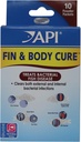API FIN &amp; BODY CURE Freshwater Fish Powder Medication 10-Count Box