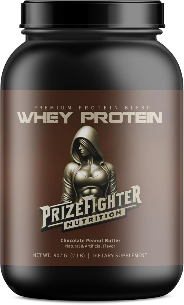 Best Whey Protein (2 lb) Chocolate Peanut Butter Whey. con Enzymes Digestivos para la Absorción. 25g Protein ayuda con el edificio del músculo y la recuperación. Made in The USA