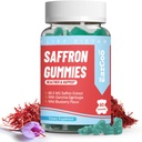 Saffron Supplements Gummies, Saffron Extract for Positive Mood & Calm Nerve, Boost Energy, with Garcinia Cambogia, Vitamin A, B12, Rhodiola Rosea - 60 Gummies