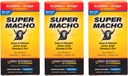 Suplemento dietético Super Macho con Zinc de alta potencia " 7 B Vitaminas, sin conservantes, azúcar o cafeína, hecho en EE.UU., 50 Softgels (3 Pack)