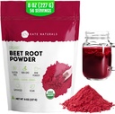 Kate Naturals Orgánica Beet Root Powder para Smoothies, Baking & Juice. Raw Beetroot Superfood & Natural Red Food Coloring (8oz, Non-GMO, Earthy Flavor)