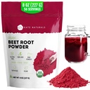 Kate Naturals Orgánica Beet Root Powder para Smoothies, Baking & Juice. Raw Beetroot Superfood & Natural Red Food Coloring (8oz, Non-GMO, Earthy Flavor)