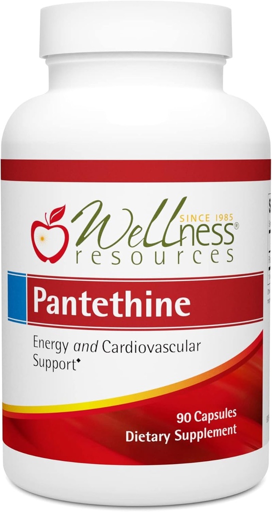 Wellness Resources Pantethine - Active Vitamin B5. Vegan (300mg, 90 cápsulas)