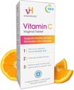VH esenciales Vitamina C Vaginal Tablet - Boric Acid Suppository Alternative - Soportes Saludable pH y elimina el olor vaginal Naturalmente, Suppositorios para la salud vaginal 6 Conde, 1 Aplicador