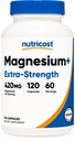 Nutricost Magnesium+ Extra Strength 420mg, 120 Capsules - 60 Servings. Oxido de Magnesio y Glycinate - No GMO, Gluten Free, Vegan Friendly