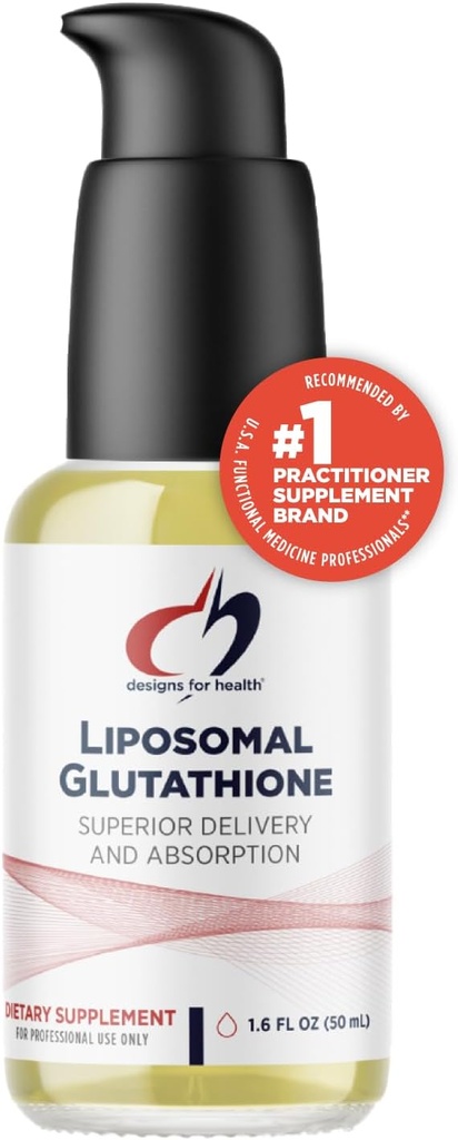Diseños para Glutathione Liposomal Salud - Suplemento Glutathione Líquido, 100 mg con absorción mejorada - Detox + Immune System Support - Lemon Peppermint Flavored Drops (50 Servings / 1.7oz)