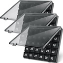 Bokon 3 Pcs Organizador Mensual de Pill - 30 Day Medicine Box, 4 Weeks Storage Container, Once a Day Medication Dispenser for Travel, Black
