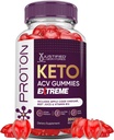 Justified Laboratories Proton Protein Keto ACV Gummies Extreme 2000MG Proton Keto Gummies Apple Cider Vinegar Formulated with Pomegranate Beet Juice Powder B12 Vegan Non GMO 60 Gummys