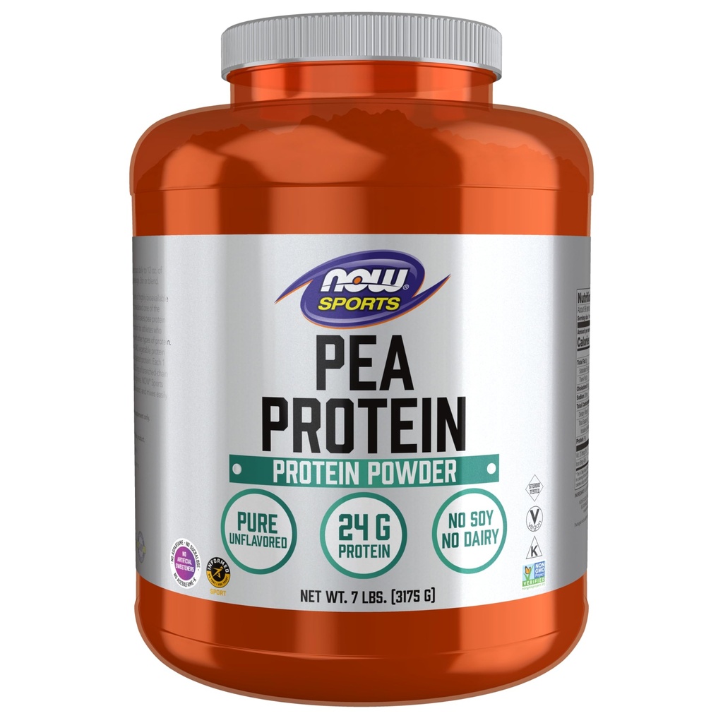 AHORA Foods Sports Nutrition, Pea Protein 24 g, Fast Absorbing, Unflavored Powder, 7-Pound