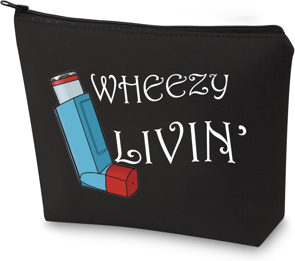 G2TUP Asma Inhalator Gift Asthma Inhaler Medicine Bag Wheezy Livin’ Inhaler Pouch (Wheezy Livin’)