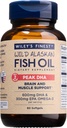 Wiley's Finest Wild Alaskan Fish Oil Peak DHA - 900mg EPA y DHA Omega-3 - 60 Softgels (30 Serviciones)