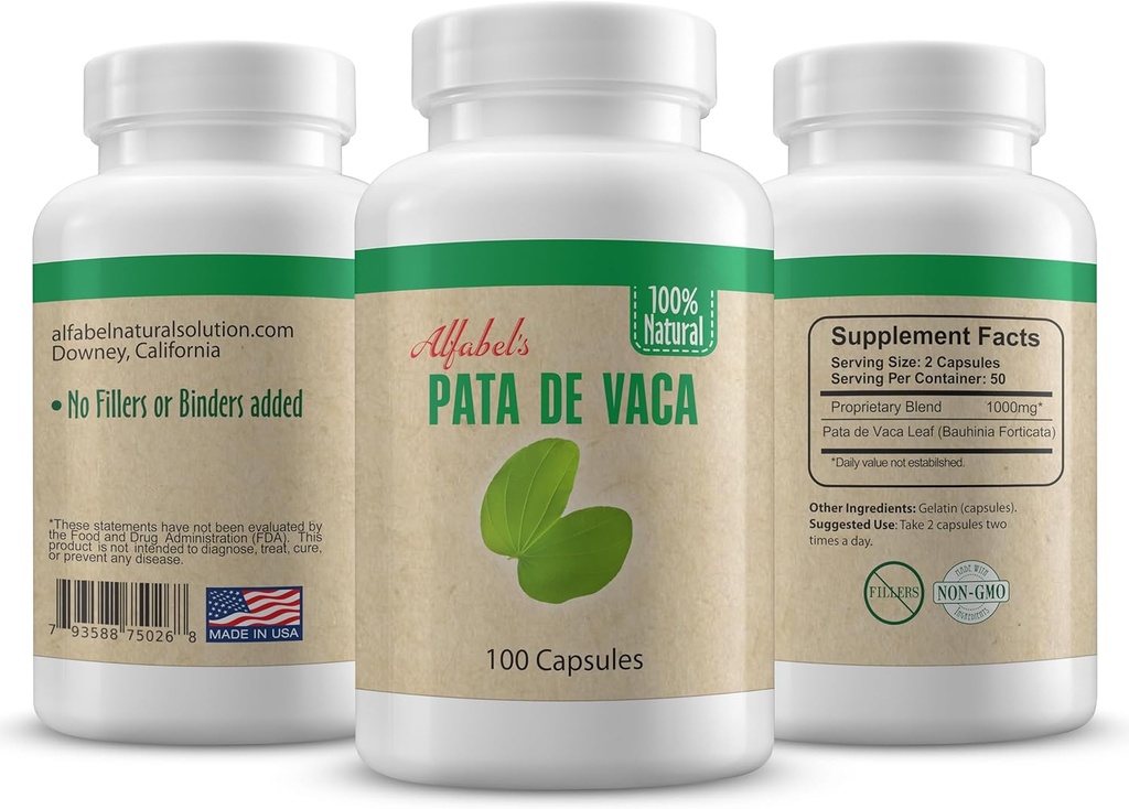 Pata de Vaca herb - Hoja de vaca - 100 cápsulas - Sin artillería