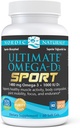 Naturales nórdicos Ultimate Omega-D3 Sport, Lemon - 60 Gels blandos - 1480 mg Omega-3 + 1000 UI Vitamina D3 - NSF Certified - Supports Muscle, Bones, Focus &amp; Endurance - 30 Servimientos