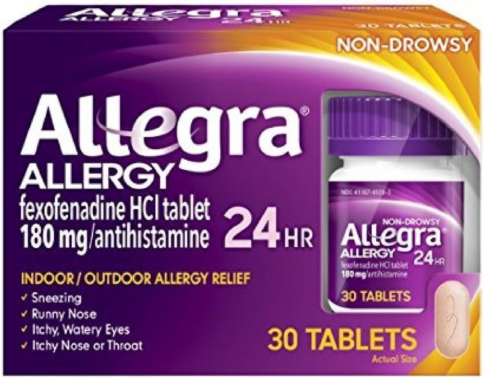 Allegra 24 Hour Allergy Tablets 30 Tablets (Pack of 2)