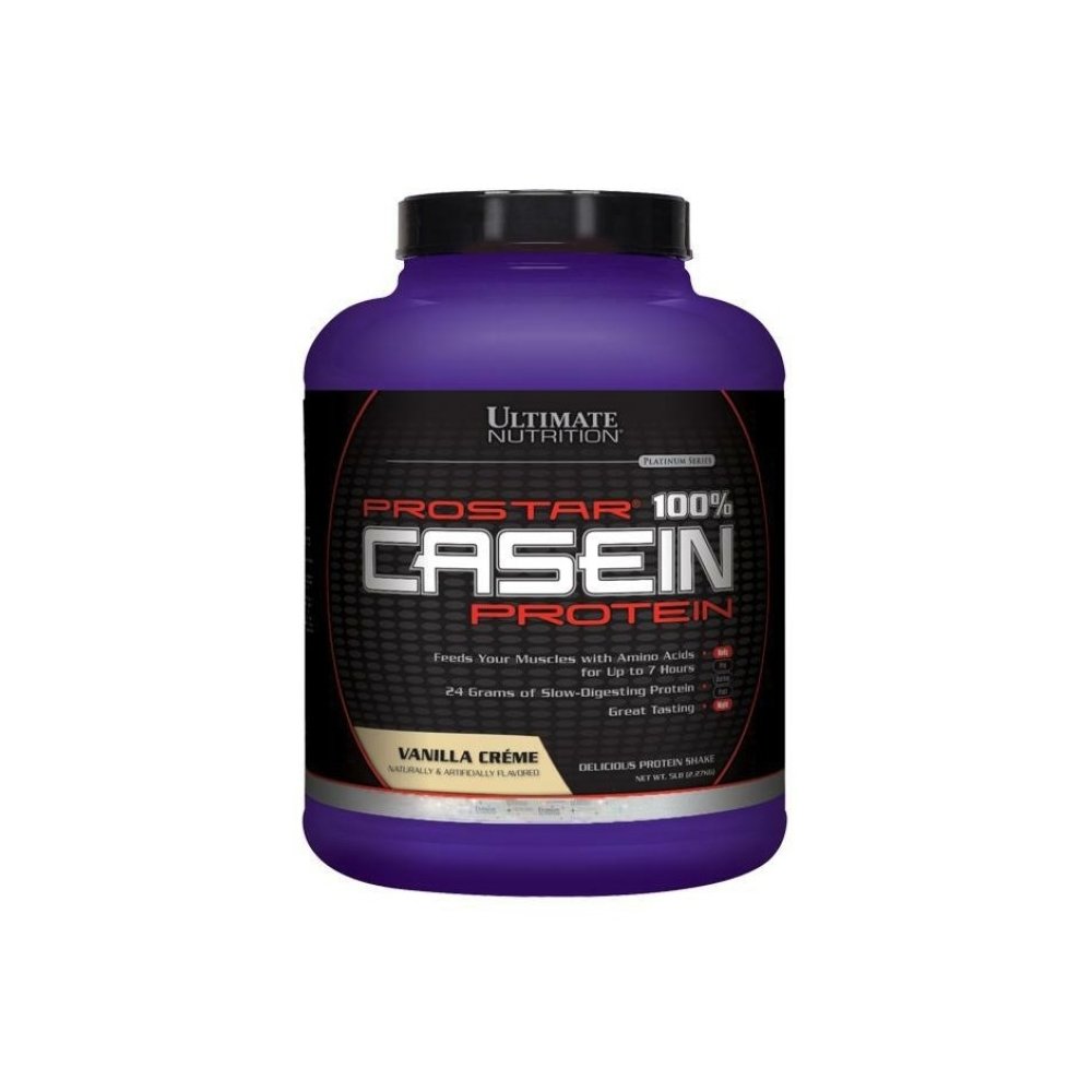 Ultimate Nutrition Prostar Micellar Casein Protein Powder 24 Grams of Protein, 9.9 Grams of EAAS, and 4.6 Grams of BCAAS-69 Servings,Vanilla Powder,5 Pounds