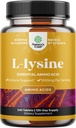 Natures Craft L Lysine 1000mg por Serving Suplementos Nutricionales - L-lysine Amino Amino Acidos Esenciales para la Salud del Ojo Cuidado de la Lip Bone Soporte Sistema Inmune Crecimiento muscular y Collagen Vegetariano 240 Tablets