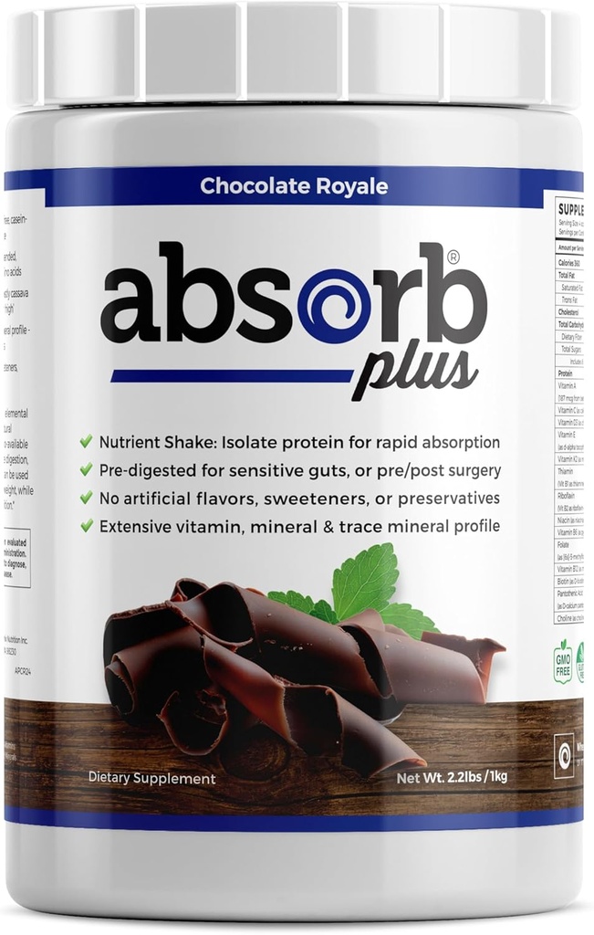 Isolate Protein - Suplemento dietético para mejorar la salud del Gut, apoyo nutricional adicional, no GMO, libre de gluten, libre de lactosa, libre de Casein (2,2 libras, Chocolate Royale)