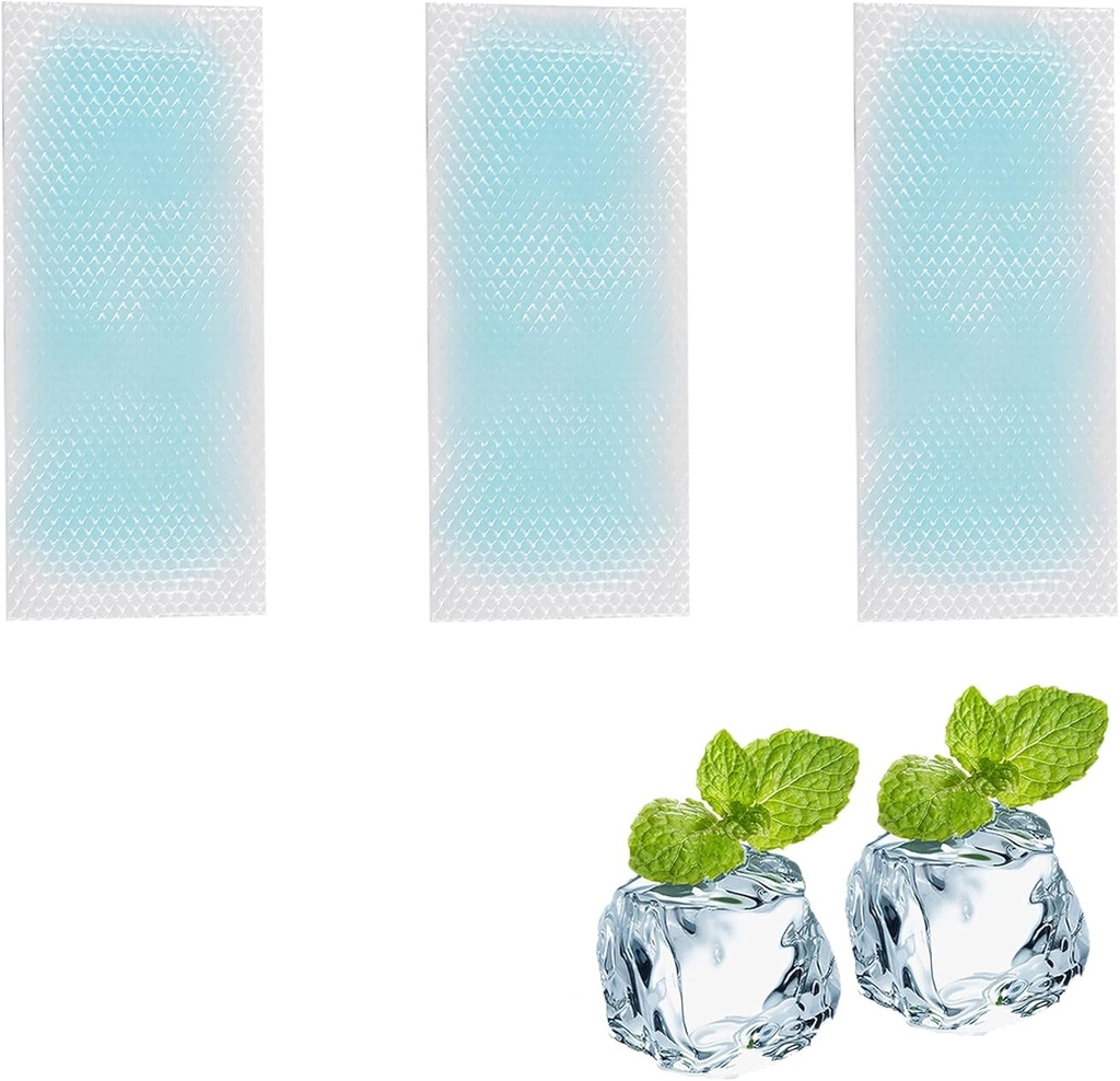 20 Hojas Fresadoras de gel de refrigeración, Tiras de frente de enfriamiento Cool Gel Pads for Dog Foot Baby Kids Adult Relieve Headache,Toothache Pain, Drowsiness Fatigue Refreshing Sunstroke