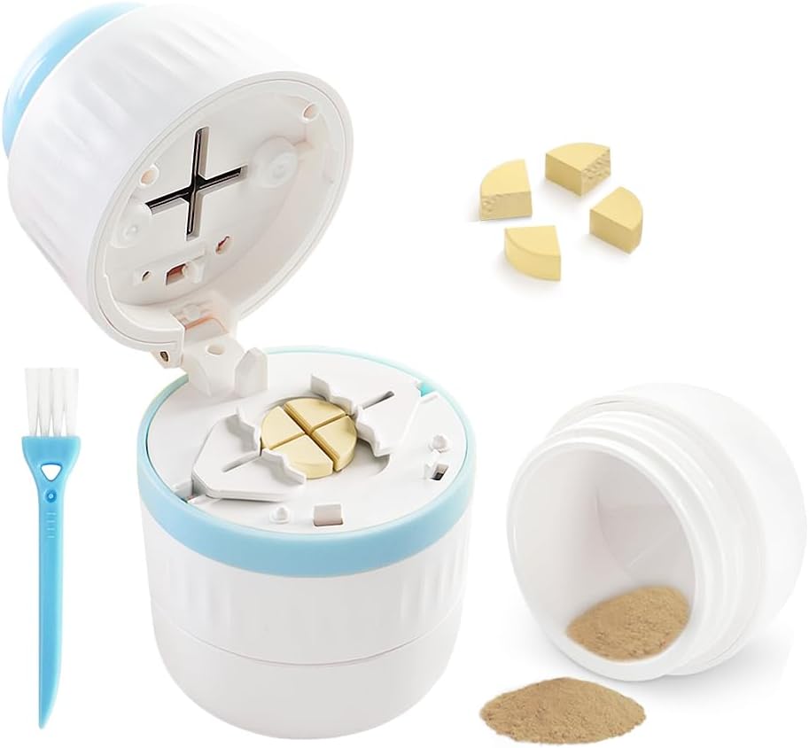 Pill Cutter - Pill Splitter con hoja de acero inoxidable para cortar pequeñas pastillas o grandes pastillas en medio o cuarto, adecuado para cortar vitaminas, tabletas