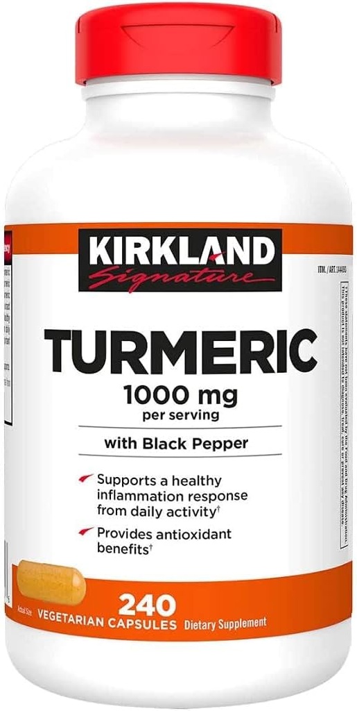 Just Grown Turmeric 1000 mg., 240 Capsules (1 Pack)