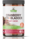 Cranberry Bladder &amp; UTI Chews for Dogs ← D-Mannose + Vitamina C para Urinary Tract Apoyar la Incontinencia del Perro &amp; Control de la Vejiga Suplemento ← Bacon Flavor Soft Chews latitud 90ct ← Strawfield Pets