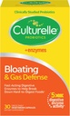 Culturelle Bloating " Gas Defense, Digestive Enzymes " Probiotics for Digestive Health, 30 Capsules, Supports Occasional Indigestion " Discomfort
