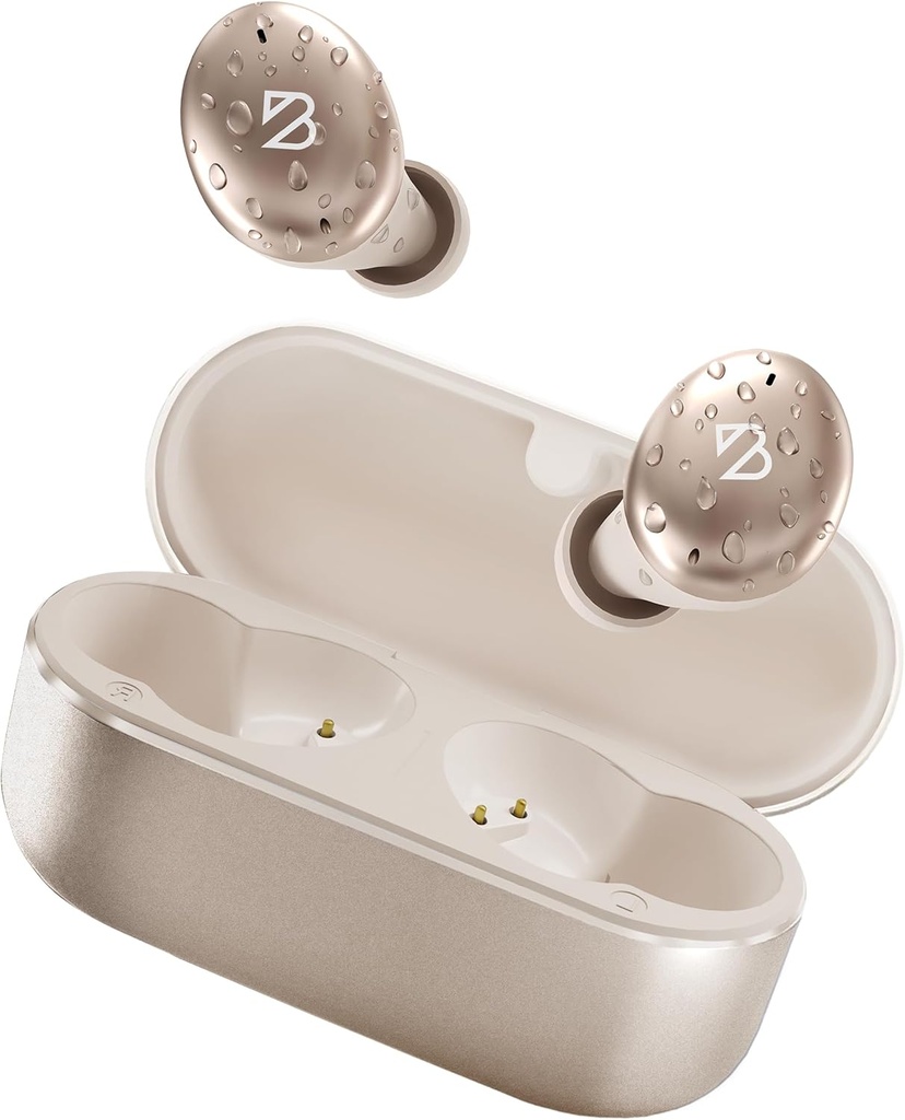 Back Bay Audio Tempo 30 Earbudos inalámbricos para pequeños oídos - Reconocimiento de premios, Earbudos Bluetooth resistentes al sudor, Codrones de oído cómodos para mujeres, auriculares de oro pequeños canales de oído, auriculares de batería larga