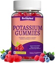 Gummies de Potasio,Suplemento de Potasio Chewable 1000mg para Adultos, Respaldo Leg Cramps &amp; Muscle Health for Women &amp; Men - Sugar-Free,Vegan,60 Conde