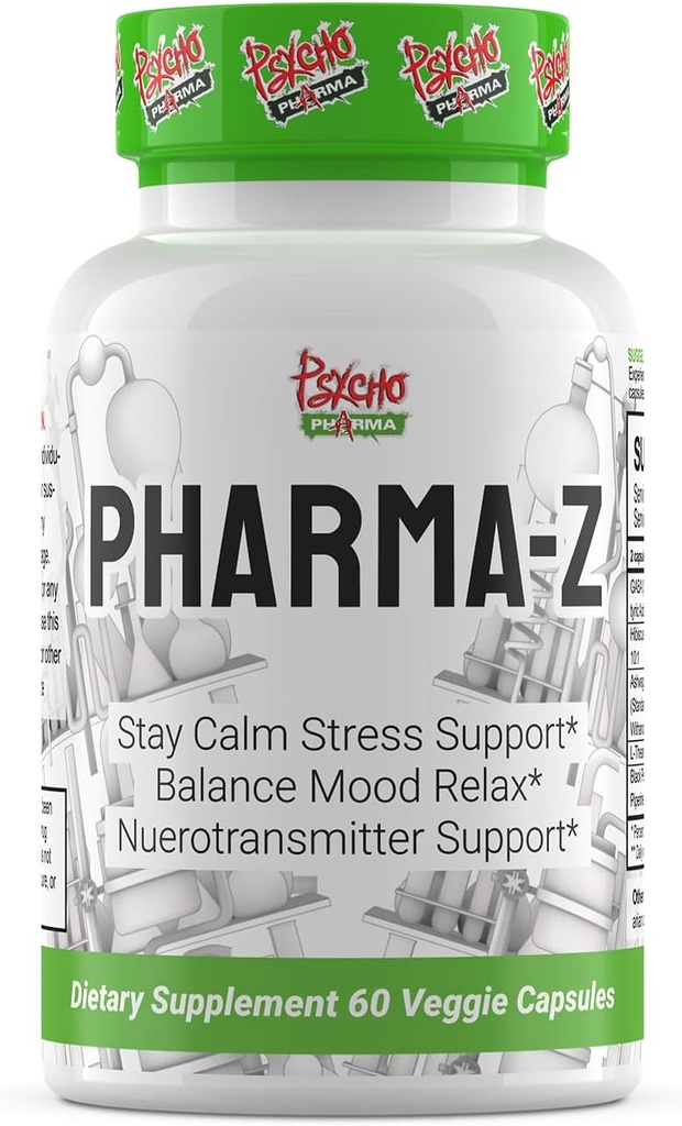PHARMA Z (GABA 750mg) La píldora feliz de la naturaleza, se utiliza para aliviar la tensión y mejorar la función cognitiva con un sentido de “Feel-Good!