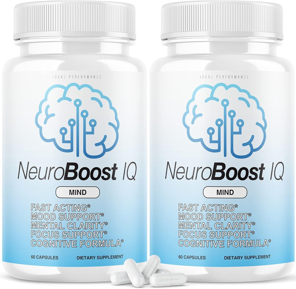 (2 Pack) Neuro Boost IQ Suplemento Brain Pills Mind Ben Carson Neurobooster Neuroboostiq (120 cápsulas)
